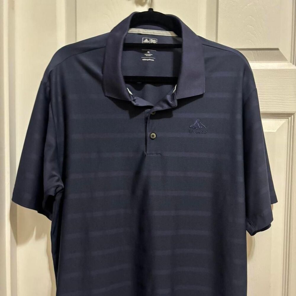 Adidas Men's Navy and Blue Polo-shirts
